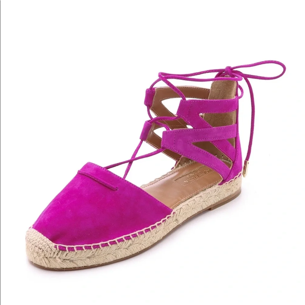 Aquazzura Belgravia Suede Espadrilles